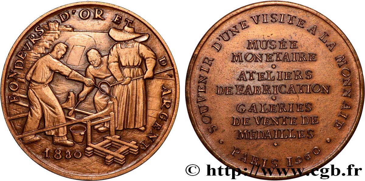 MONNAIE DE PARIS Médaille, Musée Monétaire, fini patine claire brillante XF