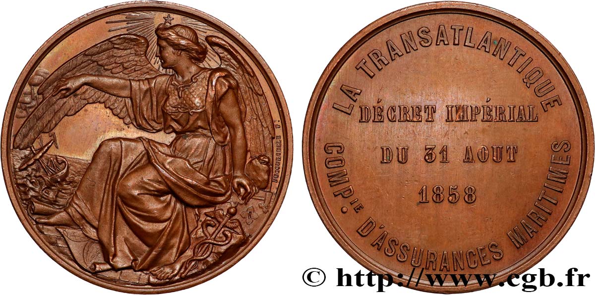 LES ASSURANCES Médaille, La Transatlantique EBC