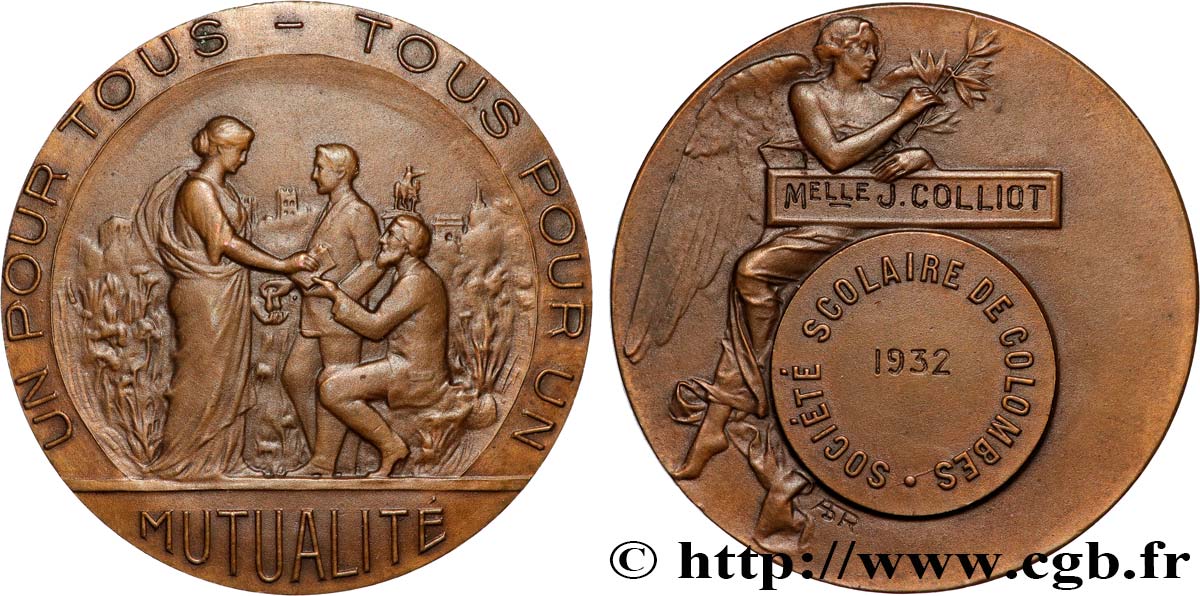 ASSURANCES Médaille, Société scolaire de Colombes SUP