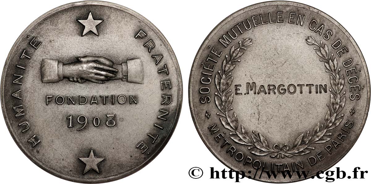 LES ASSURANCES Médaille, Société mutuelle, Métropolitain de Paris fVZ