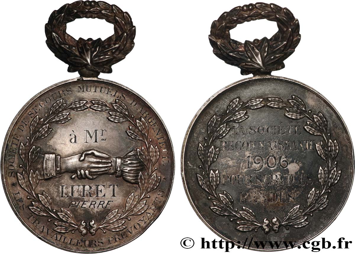 LES ASSURANCES Médaille, Société de secours mutuels d’Argenteuil q.SPL