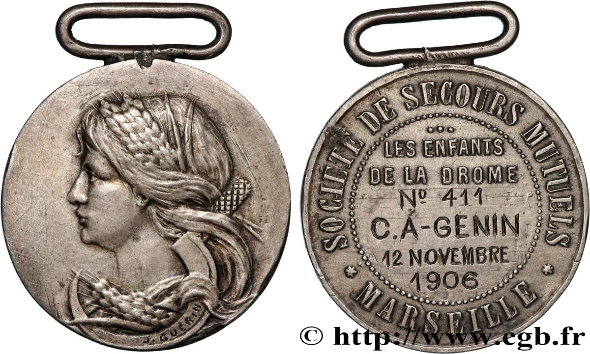 ASSURANCES Médaille, Les enfants de la Drôme TTB+