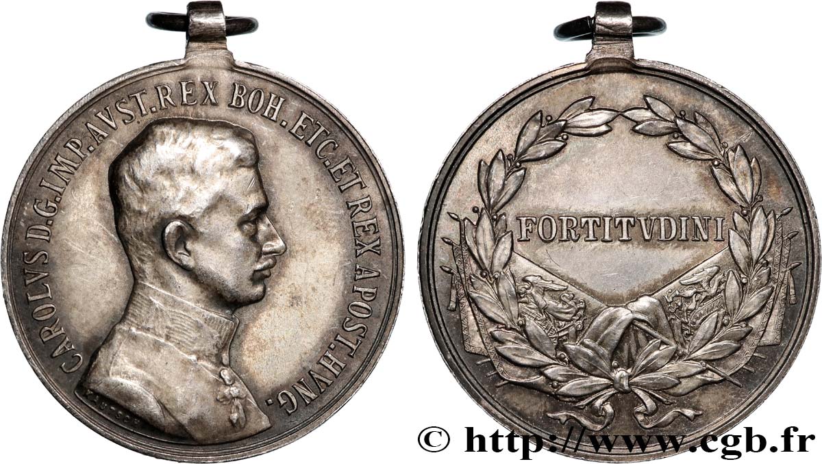 AUSTRIA - KARL FRANZ JOSEF VON HABSBURG-LOTHRINGEN Médaille de bravoure fVZ