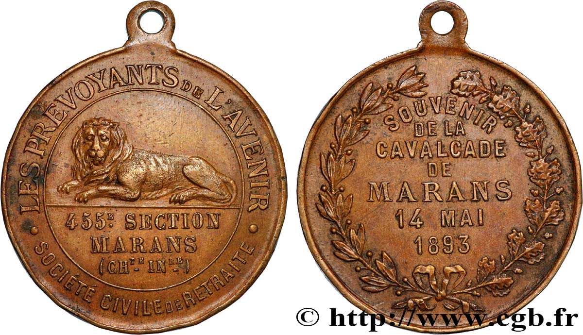 LES ASSURANCES Médaille, Les prévoyants de l’avenir, Souvenir de la cavalcade SS