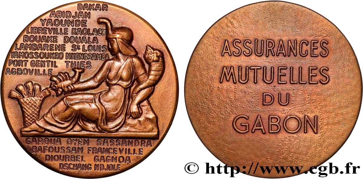 LES ASSURANCES Médaille, Assurances mutuelles du Gabon VZ