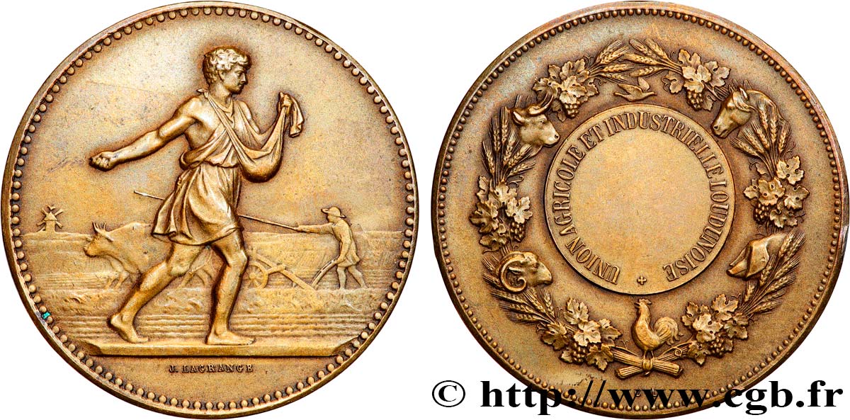 DRITTE FRANZOSISCHE REPUBLIK Médaille, Union agricole et industrielle loudunoise SS