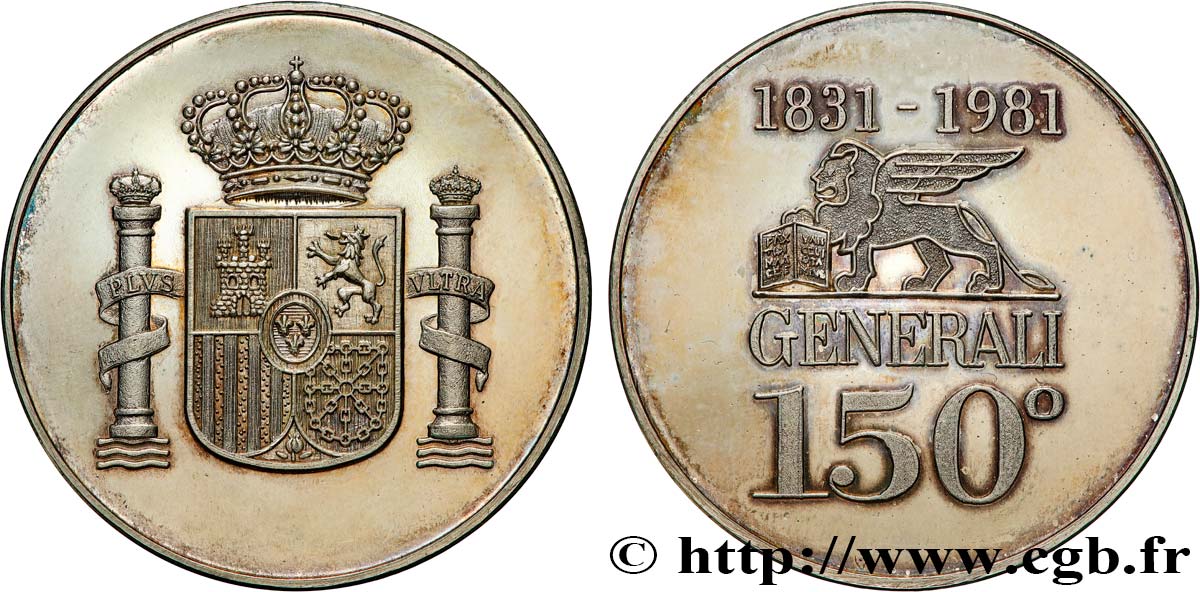 SPAIN Médaille, 150e anniversaire de GENERALI AU