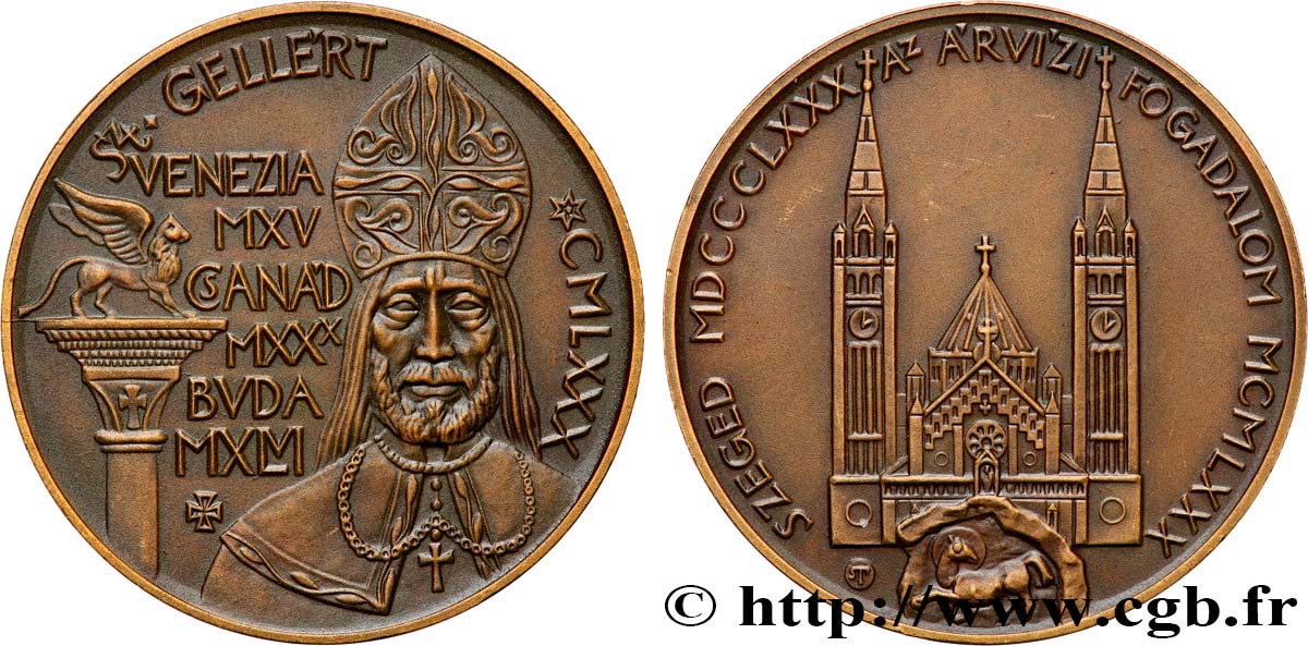 HUNGARY Médaille, Saint Gellert AU