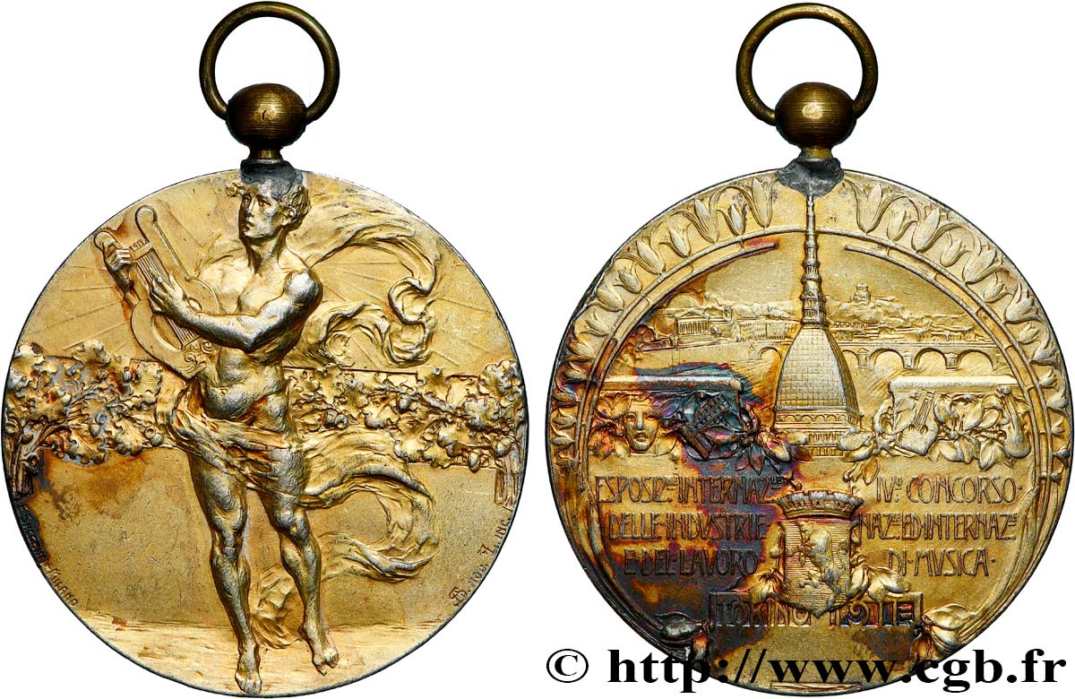 ITALIE - VICTOR EMMANUEL III Médaille, Concours de musique fSS/SS