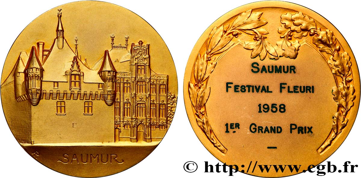 TOWNS AND TOWN HALLS Médaille, Festival Fleuri AU