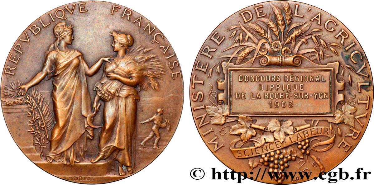 TERZA REPUBBLICA FRANCESE Médaille, Concours régional hippique q.SPL