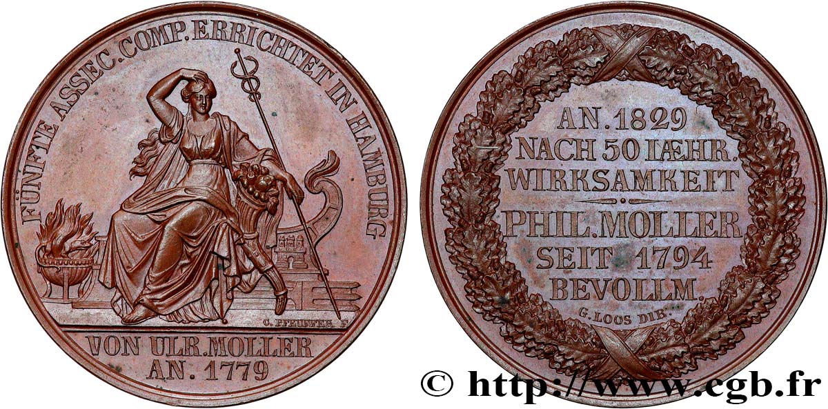 GERMANY Médaille, 50e anniversaire de la Société d’Assurances MS