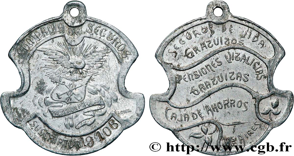 ARGENTINIEN Médaille, Compagnie d’assurances SS