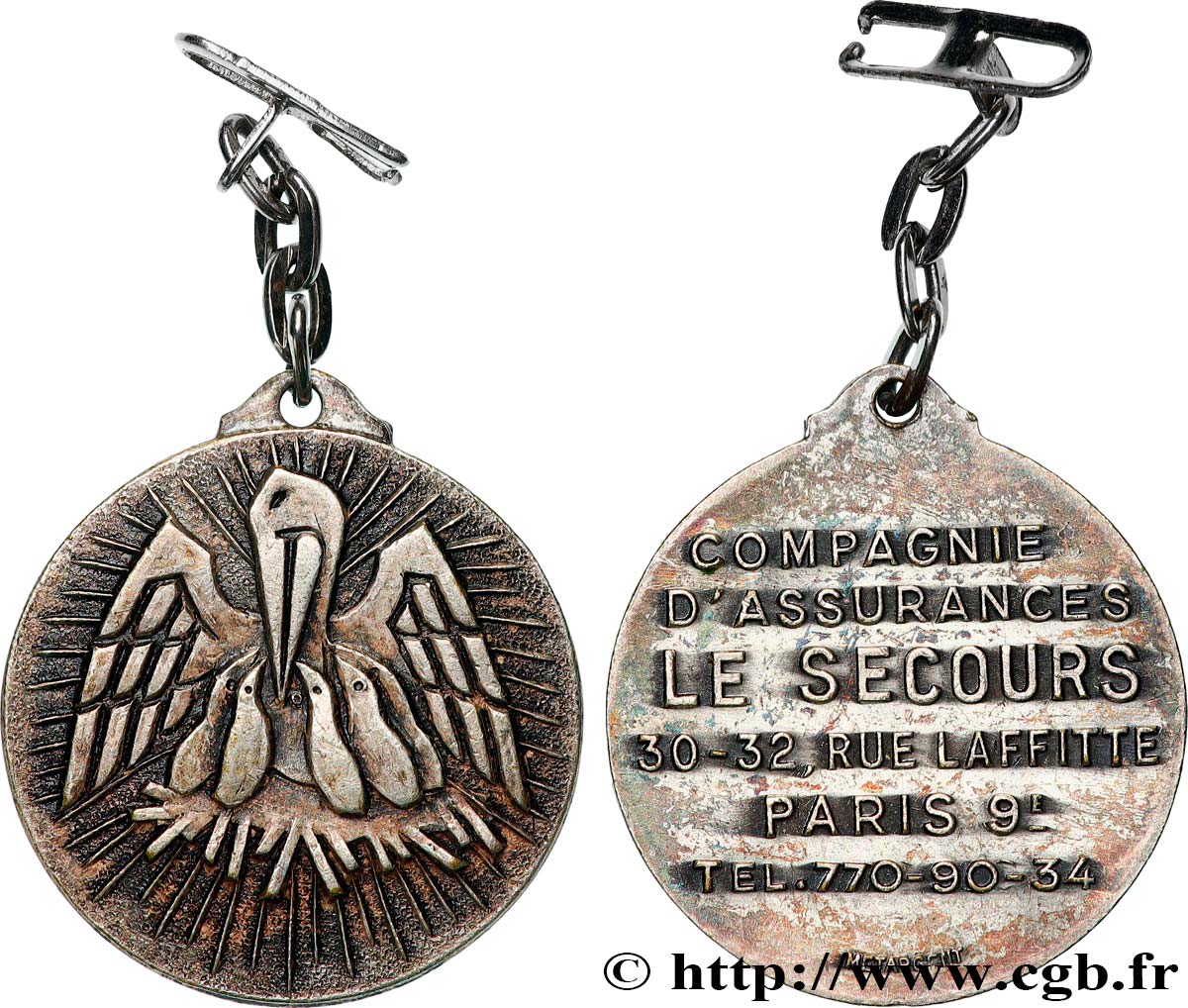 ASSURANCES Médaille, Porte-clés, Le Secours XF