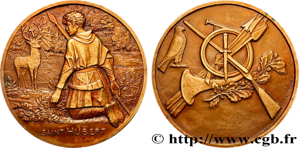 MÉDAILLES RELIGIEUSES Médaille, Saint Hubert q.SPL