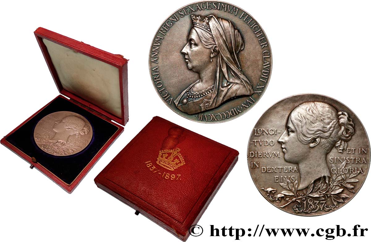 GRAN BRETAGNA - VICTORIA Médaille, 60e anniversaire de règne de Victoria q.SPL