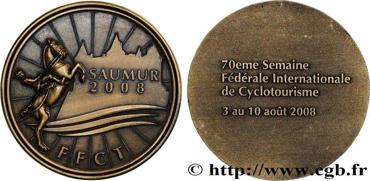 CINQUIÈME RÉPUBLIQUE Médaille, Saumur FFCT TTB+