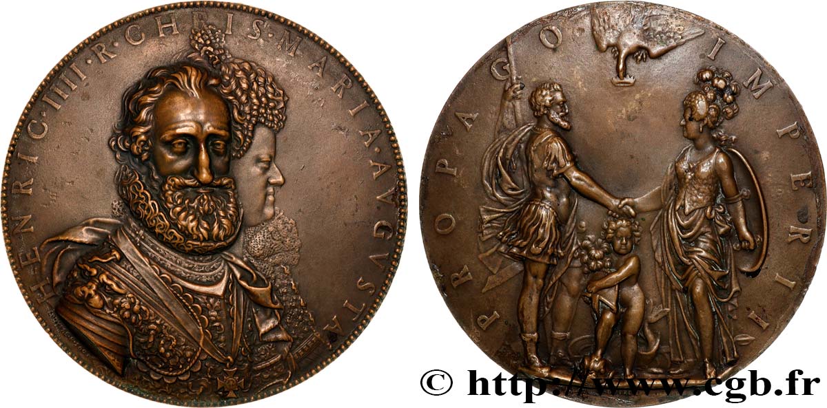 HENRY IV Médaille, Second anniversaire du dauphin, refrappe XF