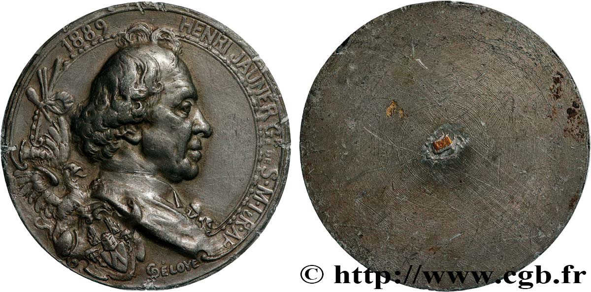 BELGIQUE - ROYAUME DE BELGIQUE - LÉOPOLD II Médaille, Henri Jauner, graveur q.BB