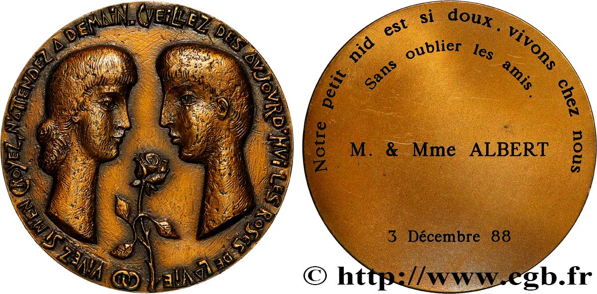 AMOUR ET MARIAGE Médaille de mariage q.SPL