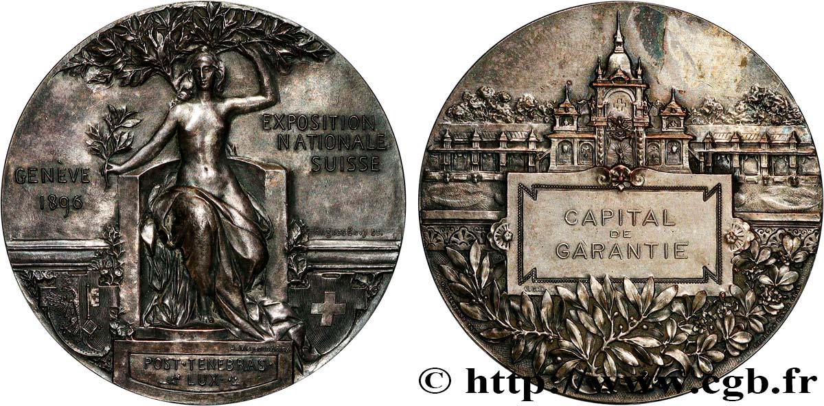 SWITZERLAND - HELVETIC CONFEDERATION Médaille, Capital de Garantie, Exposition Nationale suisse MBC+