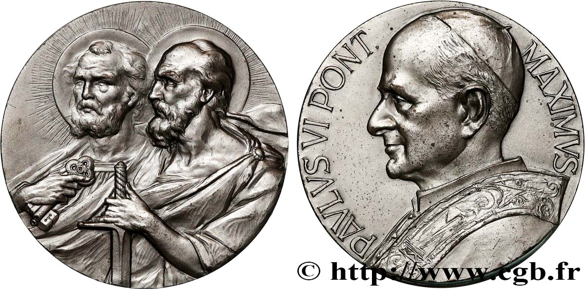 VATICAN ET ÉTATS PONTIFICAUX Médaille, Saint Pierre et Saint Paul TTB+