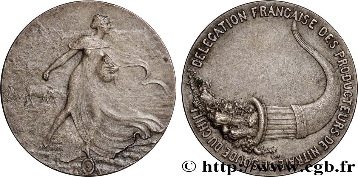 MINES ET FORGES Médaille, Délégation française des producteurs de nitrate de soude du Chili SPL