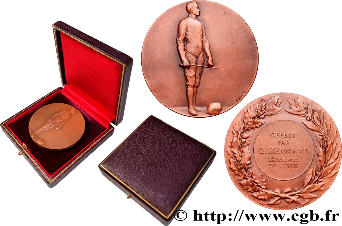 TERCERA REPUBLICA FRANCESA Médaille, Escrime, Sénateur de l’Eure MBC+
