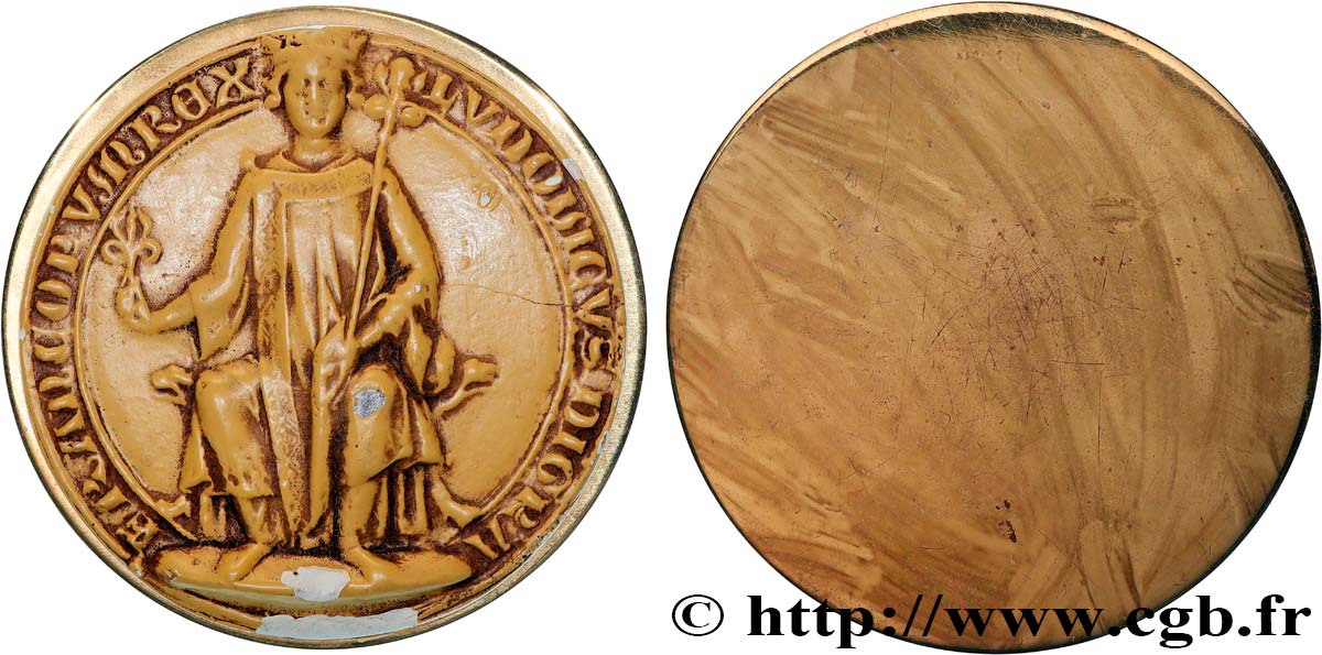 QUINTA REPUBLICA FRANCESA Médaille, Reproduction du sceau de Saint Louis BC