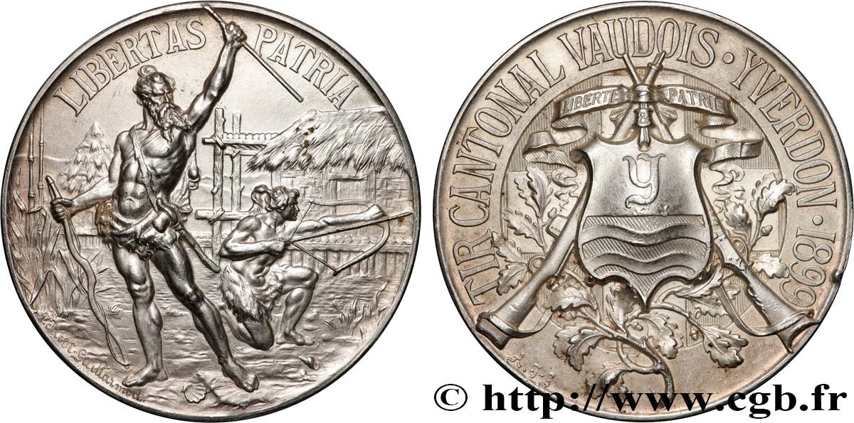 SWITZERLAND - CONFEDERATION OF HELVETIA Médaille, Tir cantonal vaudois AU