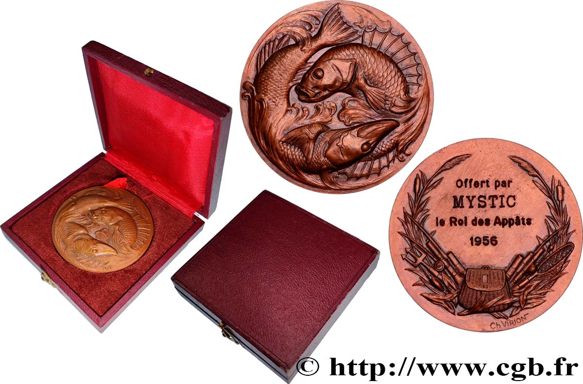 IV REPUBLIC Médaille, Offert par MYSTIC, le roi des appâts AU/AU