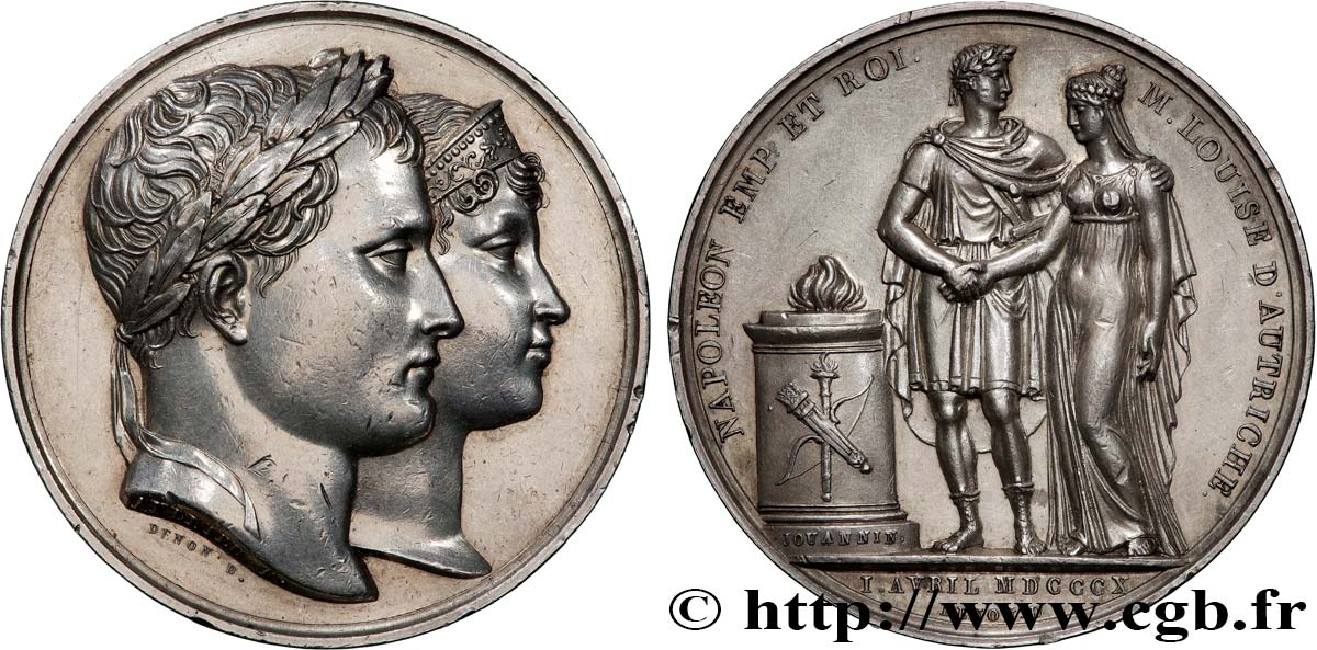 NAPOLEON S EMPIRE Médaille, Mariage de Napoléon Ier et de Marie-Louise XF