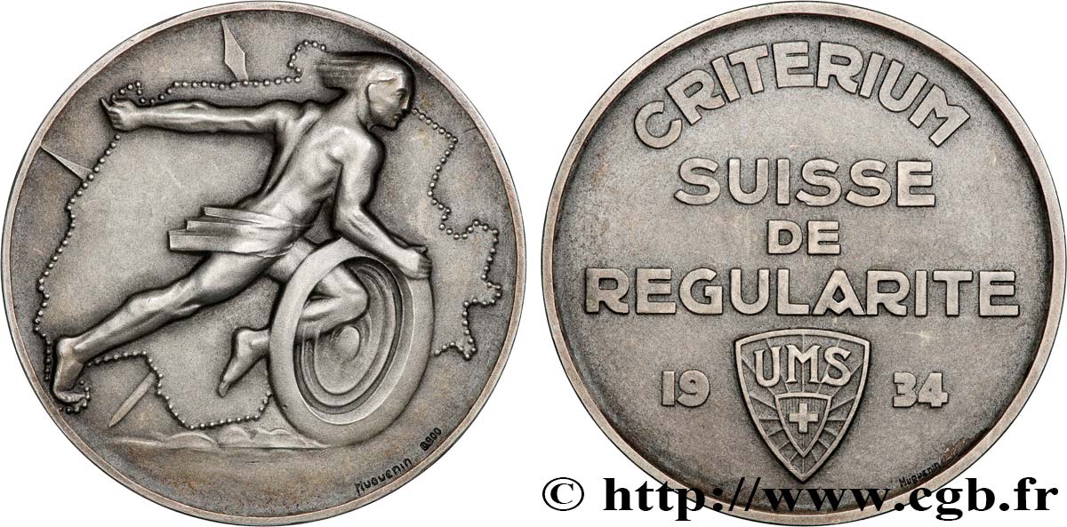 SWITZERLAND - HELVETIC CONFEDERATION Médaille, Criterium suisse de régularité AU