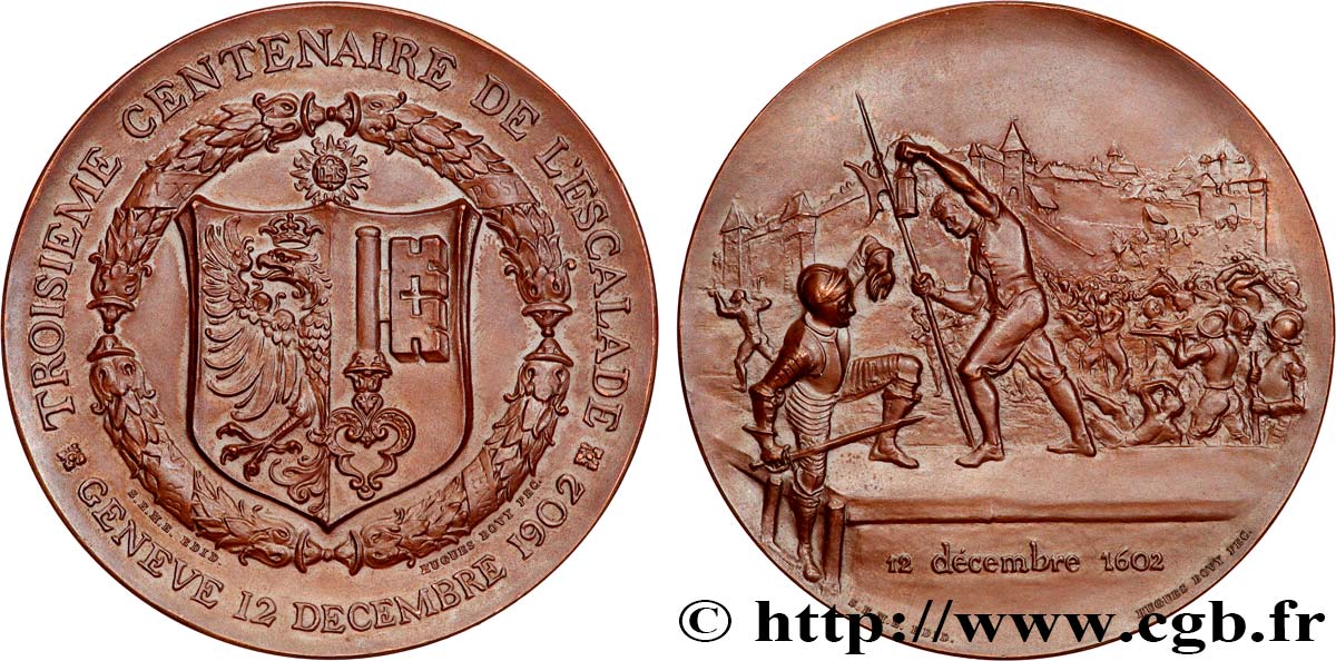 SUISSE - CONFÉDÉRATION HELVÉTIQUE Médaille, 3e centenaire de l’escalade SUP
