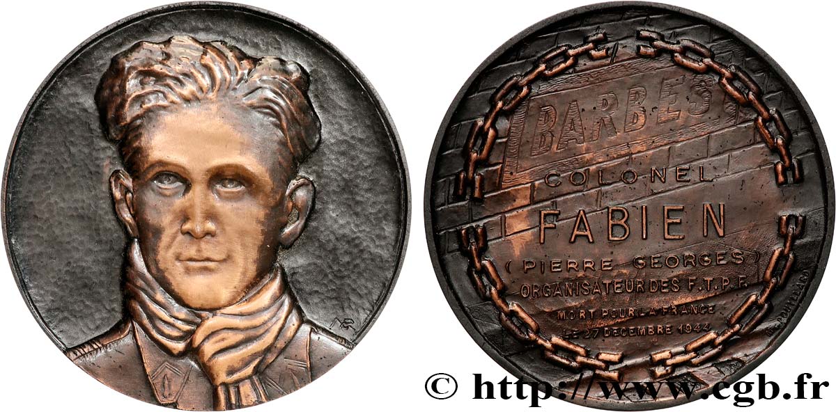 QUINTA REPUBBLICA FRANCESE Médaille, Colonel Fabien SPL