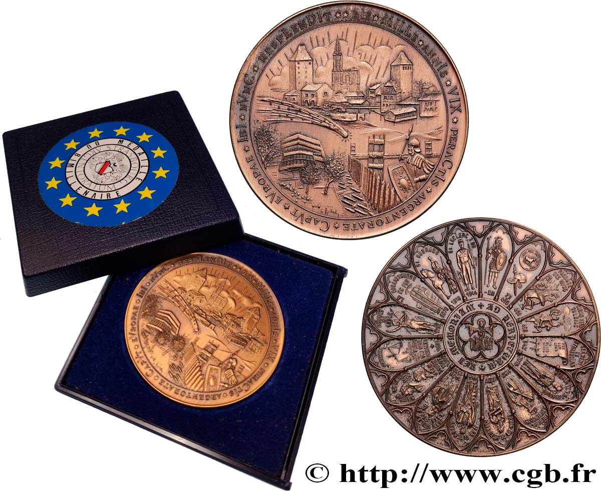 CITY OF STRASBOURG Médaille, Bimillénaire de la ville AU
