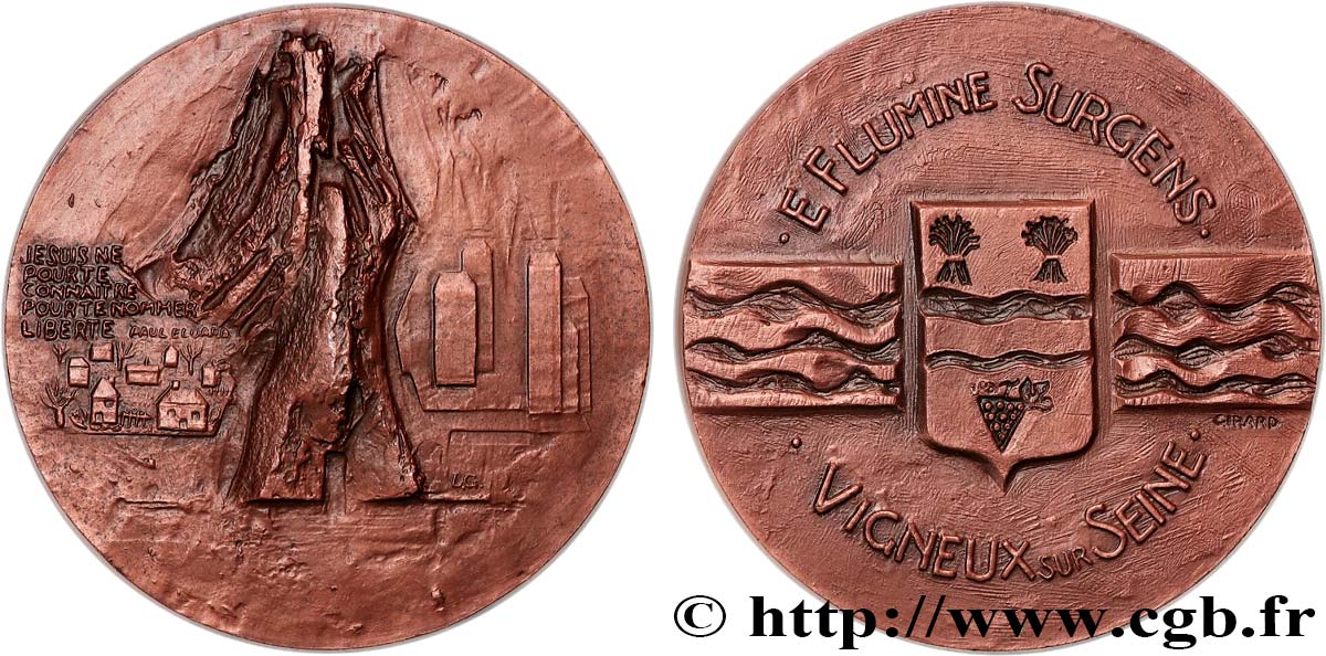 CINQUIÈME RÉPUBLIQUE Médaille, Vigneux-sur-Seine SUP