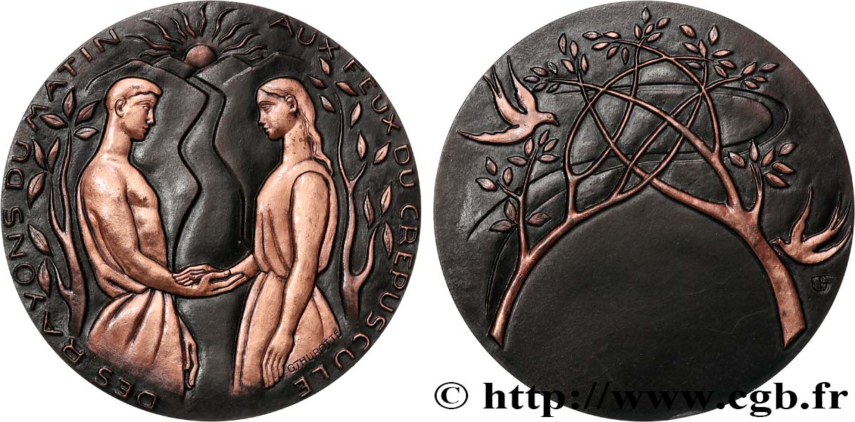 AMOUR ET MARIAGE Médaille de mariage TTB+