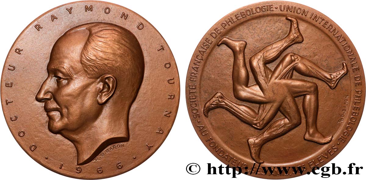 QUINTA REPUBLICA FRANCESA Médaille, Docteur Raymond Tournay EBC