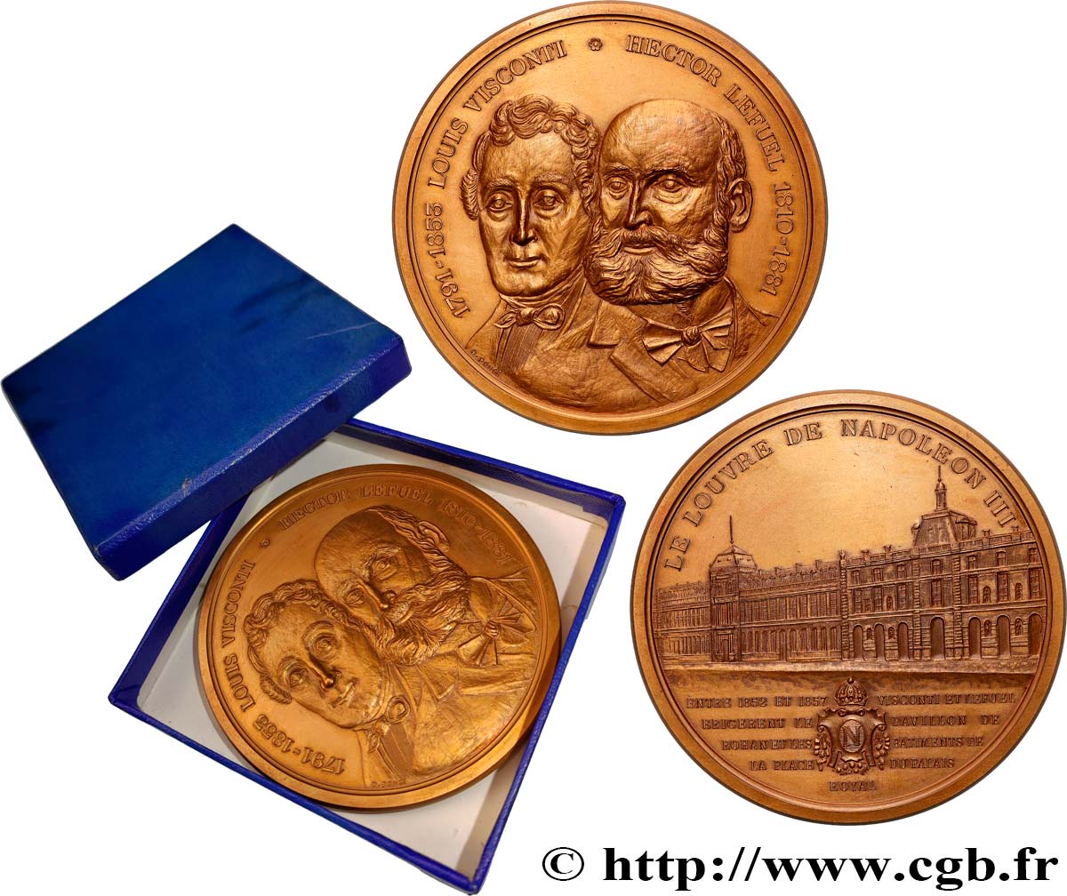 BUILDINGS AND HISTORY Médaille, Le Louvre de Napoléon III, Louis Visconti et Hector Lefuel, n°252 AU