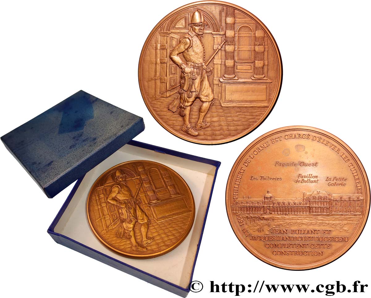 MONUMENTS ET HISTOIRE Médaille, Philibert de l’Orme est chargé d’élever les Tuileries, n°253 TTB+