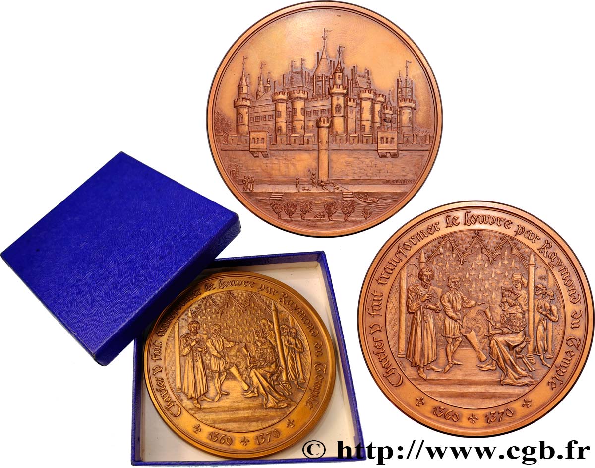 BUILDINGS AND HISTORY Médaille, Charles V fait transformer le Louvre, n°256 VZ