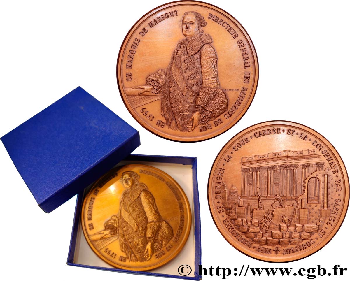 MONUMENTS ET HISTOIRE Médaille, Marquis de Marigny, directeur général des bâtiments du roi, n°252 SUP