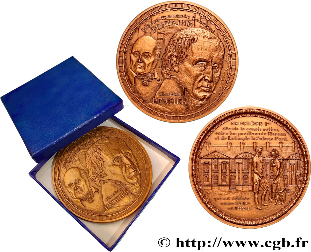MONUMENTS ET HISTOIRE Médaille, Pierre François Fontaine et Charles Percier, n°259 SUP
