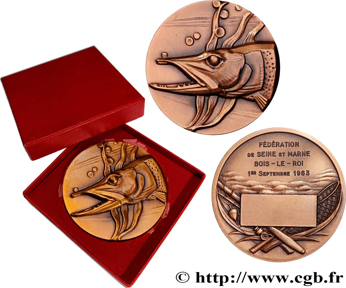 QUINTA REPUBLICA FRANCESA Médaille, Fédération de Seine et Marne EBC/MBC+