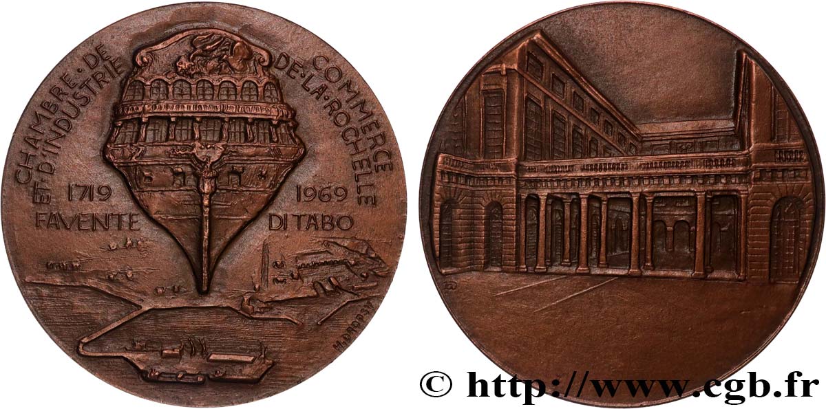 QUINTA REPUBBLICA FRANCESE Médaille, Chambre de commerce et d’industrie SPL