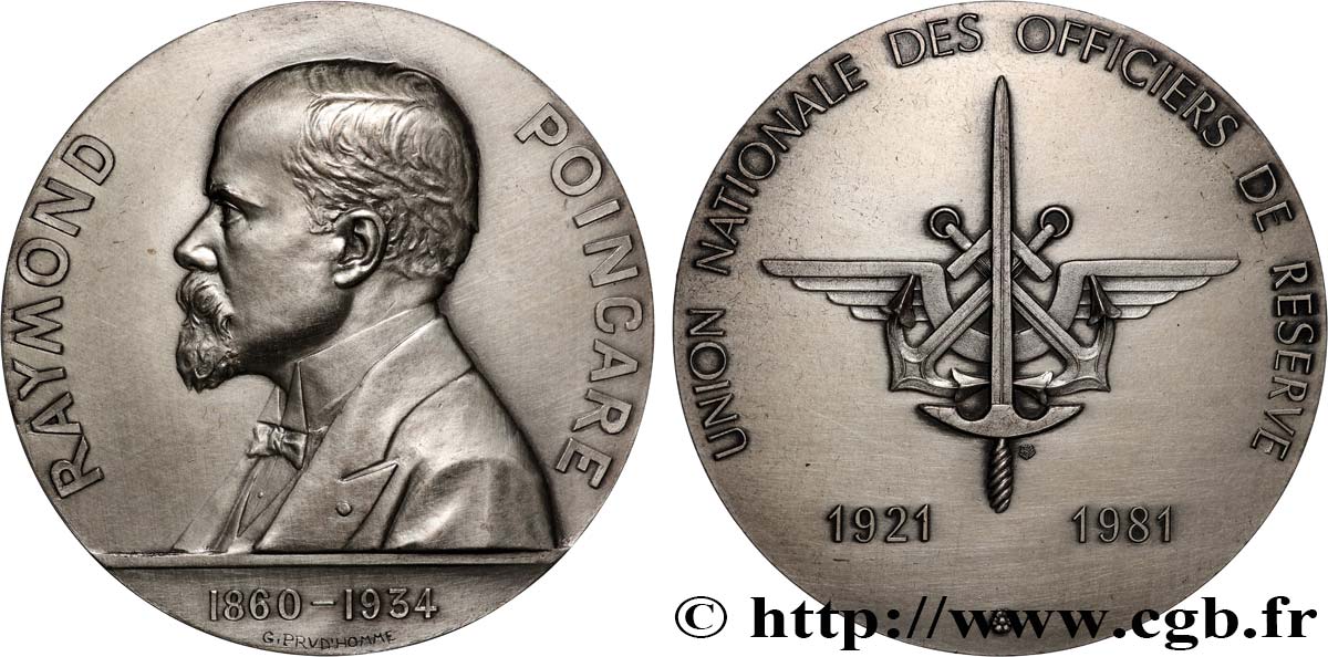V REPUBLIC Médaille, Union Nationale des Officiers de Réserve AU