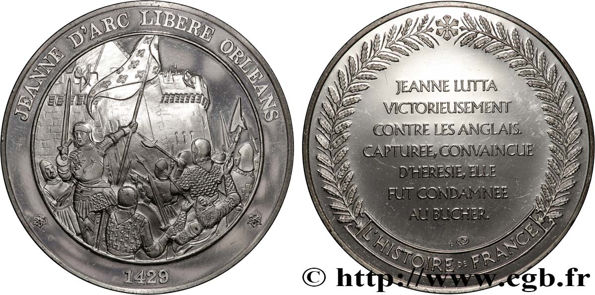 HISTOIRE DE FRANCE Médaille, Jeanne d’arc SPL