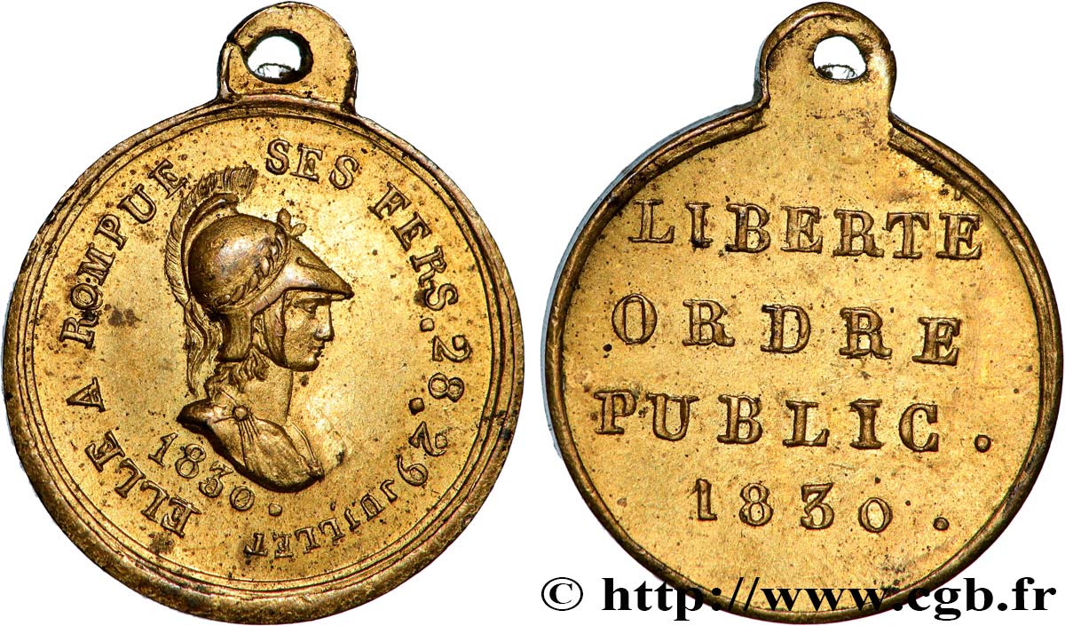 CHARLES X Médaille, Ordre public TTB