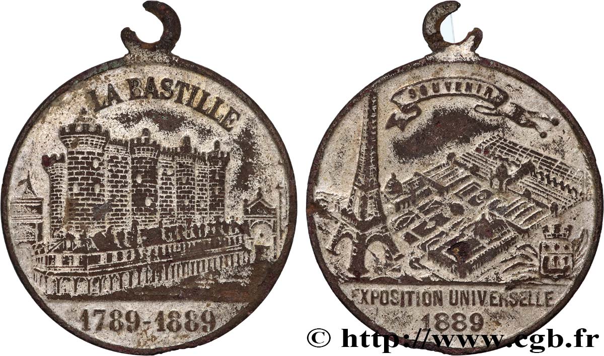 III REPUBLIC Médaille, Souvenir de l’exposition universelle VF